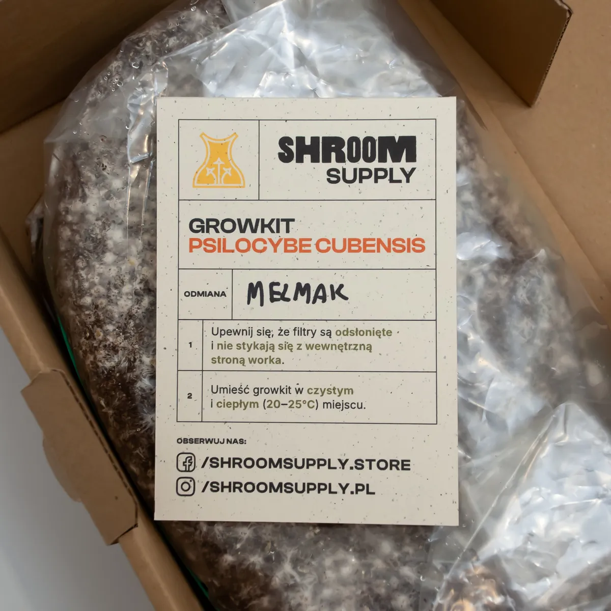 melmak melmac growkit shroomsupply psilocybe cubensis etykieta melmak melmac growkit shroomsupply psilocybe cubensis etykieta